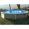 Image de Piscine bois octogonale - 4,95 x 3,15 x H. 1,29 m SAINT BERNARD