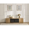 Image de Meuble TV 4 portes 160 cm THEMYS placage chêne massif BOBOCHIC