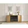Image de Buffet 4 portes 160 cm THEMYS placage chêne massif BOBOCHIC