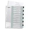Image de Intercalaire numérique imprimable Leitz Wow - 12 touches - format A4+ - polypro translucide noir/blanc