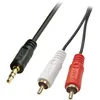 Image de Lindy Câble Audio Premium 2 x RCA Cinch Mâle vers Jack 3.5mm Male 3m