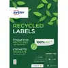 Image de Etiquettes adresse recyclées Avery LR7162 - laser - blanc - format 99,1 x 33,9 mm - 100 feuilles - boîte de 1600