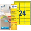 Image de Etiquettes de couleur enlevable Avery L6035 - jaune - 63,5x33,9mm - boîte de 480
