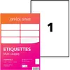 Image de OFFICE STAR OS43478 Etiquettes multi-usages blanches 210 x 29,7 mm - Boîte de 100