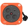 Image de Enrouleur électrique ménager, 3P. 2P+T 16A, 1 USB-A, 1USB-C