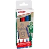 Image de edding 2000C Marqueur permanent pointe ogive 1,5 - 3 mm - Pochette 4 couleurs assorties