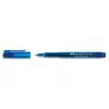 Image de Stylo feutre bleu - pointe large 0,8 mm - corps transparent - encre bleue indélébile