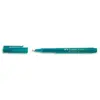 Image de Stylo feutre turquoise - pointe large 0,8 mm - corps transparent - encre turquoise indélébile