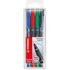 Image de STABILO OHPen universal Stylo-feutre marqueur permanent pointe extra-fine 0,4 mm - Pochette de 4 coloris assortis