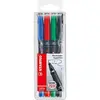 Image de Stylo-feutre Stabilo OHPen universal - marqueur permanent - pointe extra-fine 0,4 mm - pochette de 4 coloris assortis