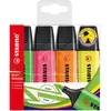 Image de STABILO Boss Original - Surligneur pointe biseautée 2 et 5 mm - Coloris assortis - Pochette de 4