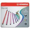 Image de Boite métal de 20 feutres de coloriage Stabilo Pen 68 - pointe moyenne - coloris assoris