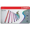 Image de Boite métal de 30 feutres de coloriage Stabilo Pen 68 - pointe moyenne - coloris assoris