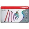 Image de Boite métal de 40 feutres de coloriage Stabilo Pen 68 - pointe moyenne - coloris assoris