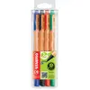 Image de Stabilo GREENpoint Stylo-feutre pointe moyenne 0,8 mm - Pochette de 4 couleurs