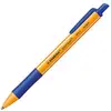Image de Stylo bille rétractable Pointball Stabilo - avec zone de préhension - pointe moyenne - corps en plastique bleu/jaune - encre bleue