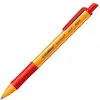 Image de Stylo bille rétractable Pointball Stabilo - avec zone de préhension - pointe moyenne - corps en plastique rouge/jaune - encre rouge