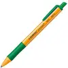 Image de Stylo bille rétractable Pointball Stabilo - avec zone de préhension - pointe moyenne - corps en plastique vert/jaune - encre verte