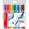 Image de STABILO Stylo-feutre PointMax pointe moyene en nylon - Couleurs d'encre assorties - Pochette de 12