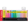 Image de STABILO BOSS ORIGINAL - Surligneur pointe biseautée 2 et 5 mm - Set de bureau de 15 coloris assortis fluo et pastel