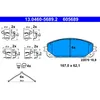 Image de Jeu de plaquettes de frein ATE 13.0460-5689.2, avant