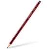 Image de Crayon de papier Staedtler Tradition - mine 2B - corps hexagonal noir et rouge - lot de 12