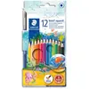 Image de Crayons de couleur aquarellables Staedtler Noris Club + 1 pinceau adapté - étui de 12