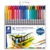 Image de Feutre de coloriage Staedtler - double pointe fine - 0,5 à 0,8 mm et large 3 mm - à base d'eau - set de 36 - assorti