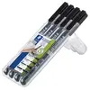 Image de Marqueur permanent Staedtler Lumocolor 4 largeurs de pointe ogive - Noir étui de 4