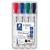 Image de Marqueur Staedtler Lumocolor 351B - pointe biseautée - effaçable - pochette de 4 Coloris assortis