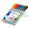Image de Marqueur non-permanent Staedtler Lumocolor 316 pointe fine 0,6 mm plastique recyclé à 97% - Etui de 8 assortis