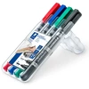 Image de STAEDTLER Lumocolor Marqueur permanent Duo pointes ogives fine et moyenne (0,6 mm et 1,5 mm) - 4 couleurs assorties