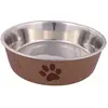 Image de gamelles pour chat en acier inox/revêtement plastique Trixie Argenté TU 25244