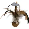 Image de Balle pour chat volant culbuto avec souris/puce, en peluche Trixie Marron TU 45730