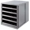 Image de Module de classement 5 tiroirs ouverts - HAN - Jusqu'au format A4+ - Dim (lxhxp): 27,5x32x33 cm - Coloris gris
