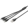 Image de DIGITUS Câble de charge 3-en-1, USB A-Lightning + Micro USB