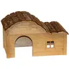 Image de Cabane pour rongeurs toit galbé Kerbl Nature Beige 40x25x25 cm 82758