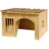 Image de Abri pour rongeurs nature râtelier Kerbl Beige 42x34,5x27 cm 82759
