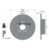 Image de Disque de frein TEXTAR 92072700, arrière, plein, 1 pièce