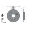 Image de Disque de frein TEXTAR 92105803 arrière, plein, 1 pièce