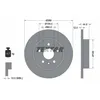 Image de Disque de frein TEXTAR 92205503 arrière, plein, 1 pièce