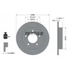 Image de Disque de frein TEXTAR 92226103 arrière, plein, 1 pièce