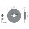 Image de Disque de frein TEXTAR 92236703 avant, plein, 1 pièce