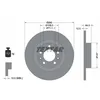 Image de Disque de frein TEXTAR 92238003 arrière, plein, 1 pièce