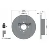 Image de Disque de frein TEXTAR 92125403 arrière, plein, 1 pièce