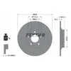 Image de Disque de frein TEXTAR 92242703 arrière, plein, 1 pièce