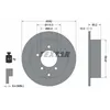 Image de Disque de frein TEXTAR 92227403 arrière, plein, 1 pièce