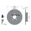 Image de Disque de frein TEXTAR 92241303 arrière, plein, 1 pièce