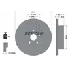 Image de Disque de frein TEXTAR 92227803 arrière, ventilé, 1 pièce