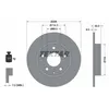 Image de Disque de frein TEXTAR 92267703 arrière, plein, 1 pièce